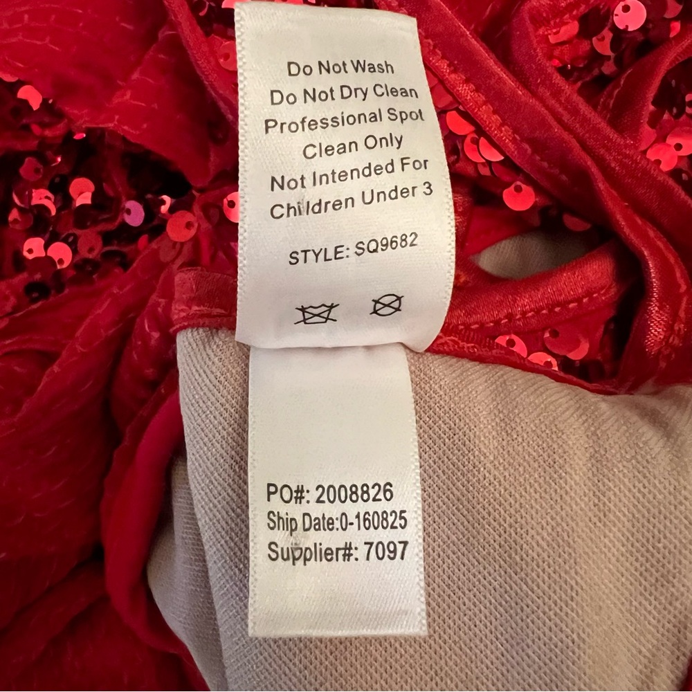 Balera Dance Wear Red Sequined Open‎ Razor Back Tank Top Large GC - Picture 8 of 8